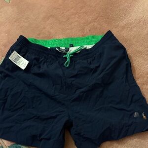 Polo by Ralph Lauren Navy and Green Swim Trunks